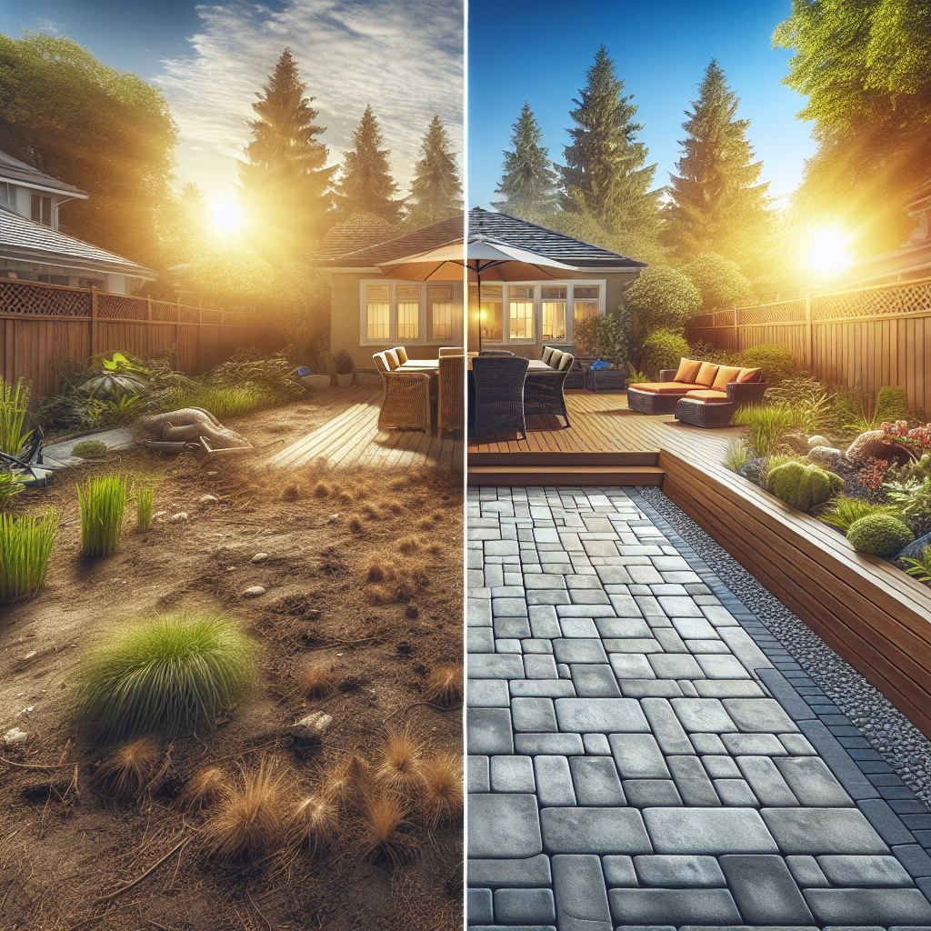 hardscaping before after photos conversion — ZimTech LLC